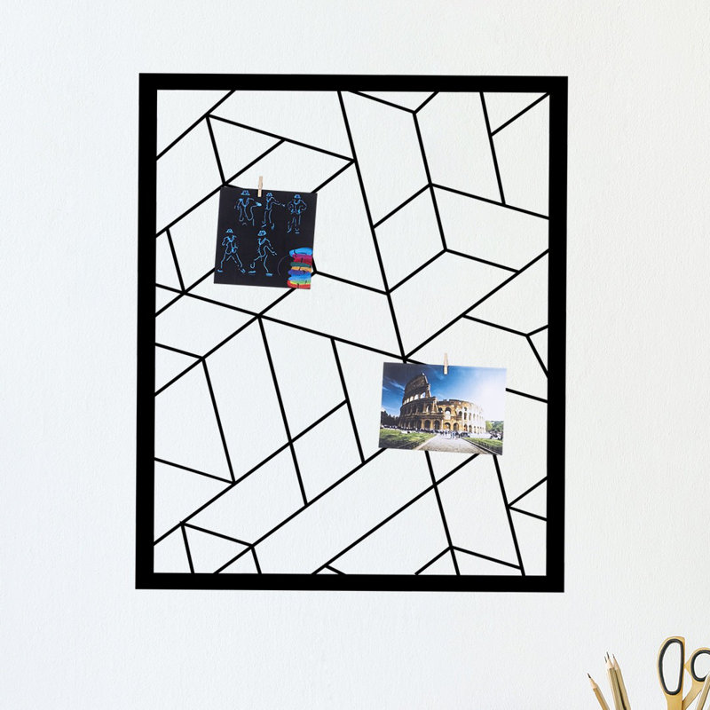 Élégant accessoire mural en métal noir décoratif, 19,7 po x 23,6 po | 100% métal, épaisseur: 0,06 pouce | Léger à 0,68 lb, facile à suspendre avec pièce arrière | Parfait pour les décorations et les objets d'art modernes