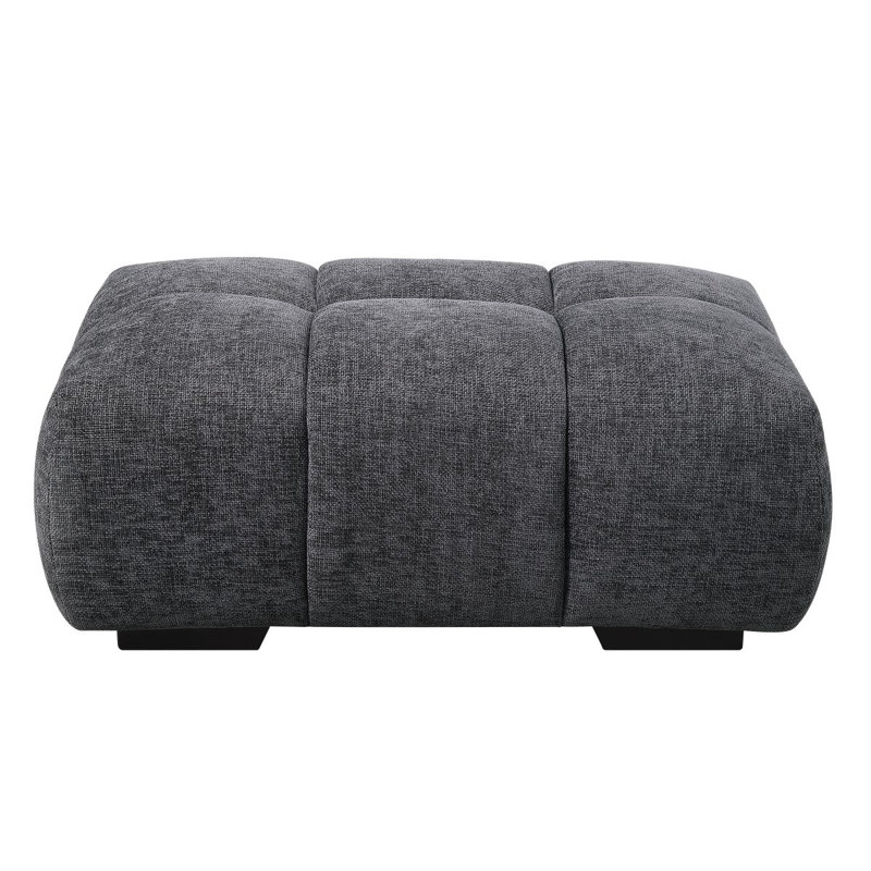 Chosen Gray Chenille Ottoman
