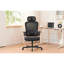 Fauteuil pivotant 3D ergonomique avec support lombaire réglable, cadre en maille noire