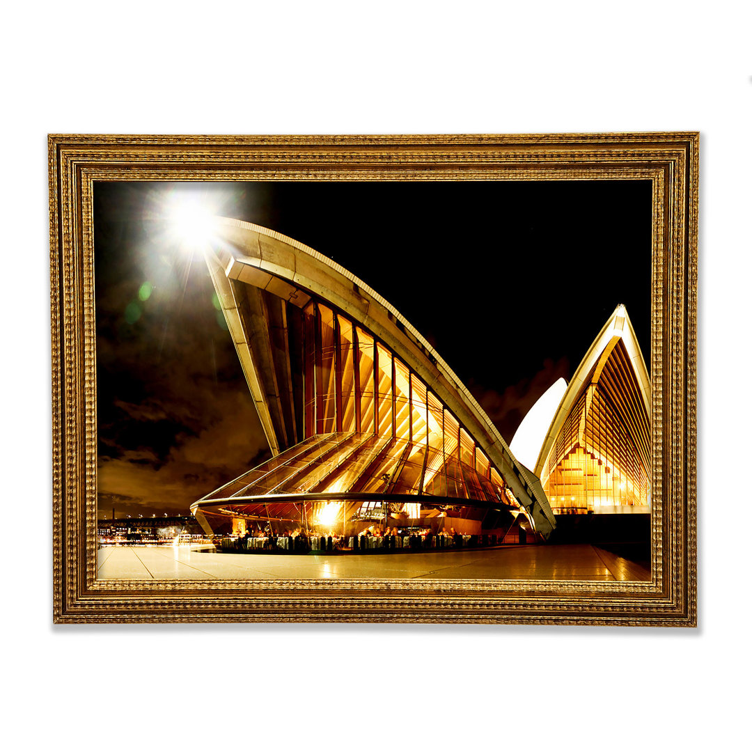 Sydney Opera House Golden Glow - Einzelner Bilderrahmen Kunstdrucke