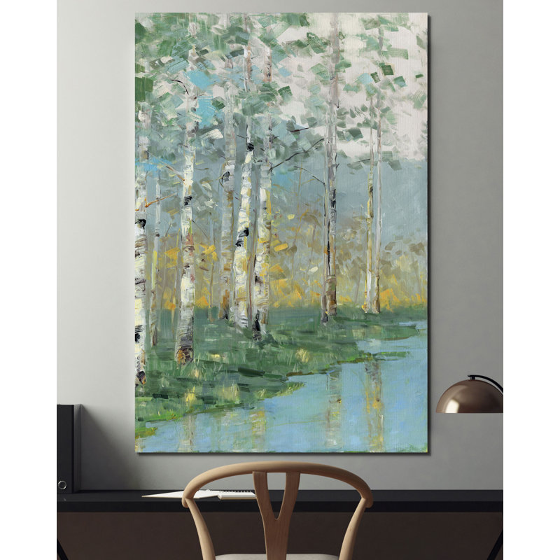 «Birch Reflections III», reproduction, H 18 po x l 12 po x 1,5 po, Toile tendue