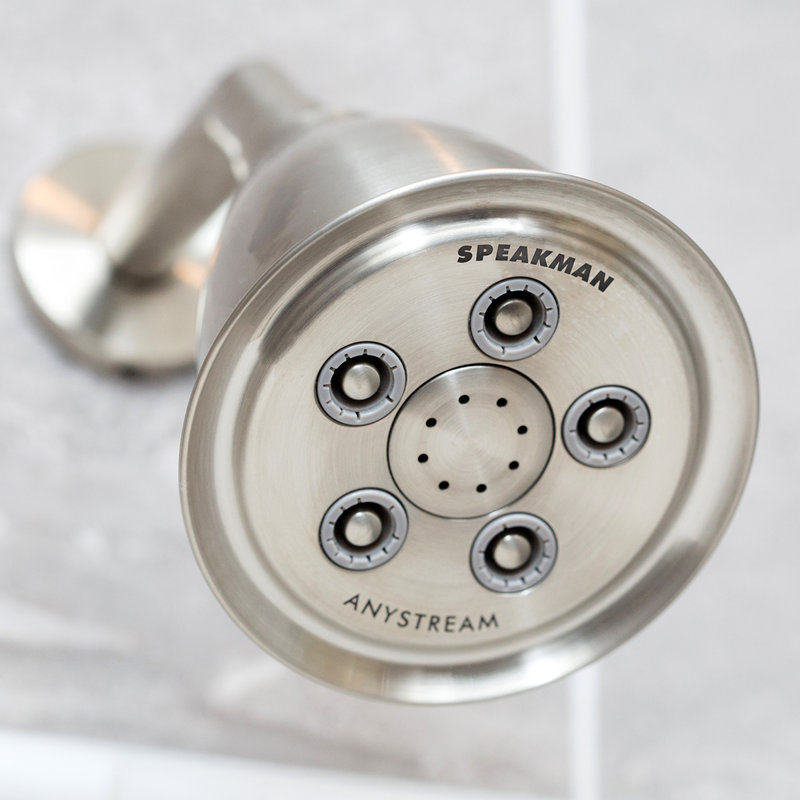 Pomme de douche fixe multifonction Hotel, Nickel brossé