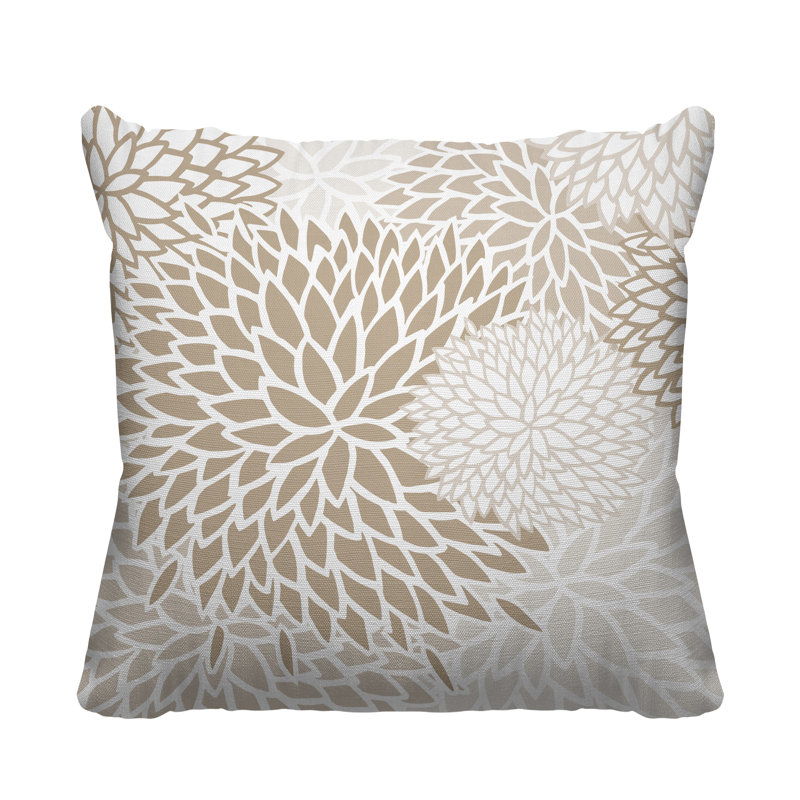 Coussin décoratif intérieur / extérieur Arlo, L 17 po x H 17 po, Beige