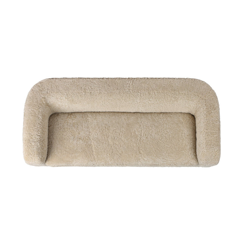 Gidget Sofa, Beige Shearling