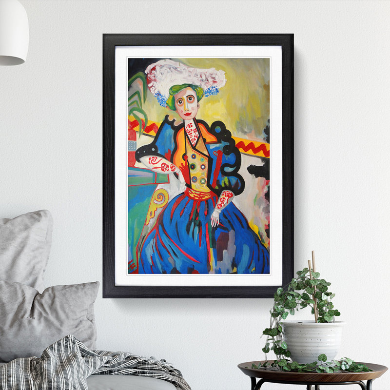 The Woman by Amadeo De Souza-Cardoso - Picture Frame Painting, Black, 36cm H x 27cm W x 2cm D