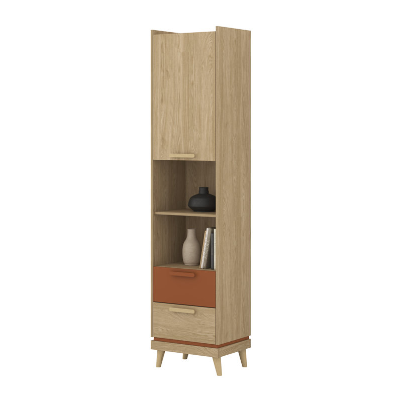 Holladay 50cm W 2 - Drawer Chest of Drawers, Beige/Orange
