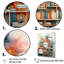 Impression sur toile, bibliothèque colorée, minimalisme minimaliste - Bâtiments et paysages urbains-764270386-764270396