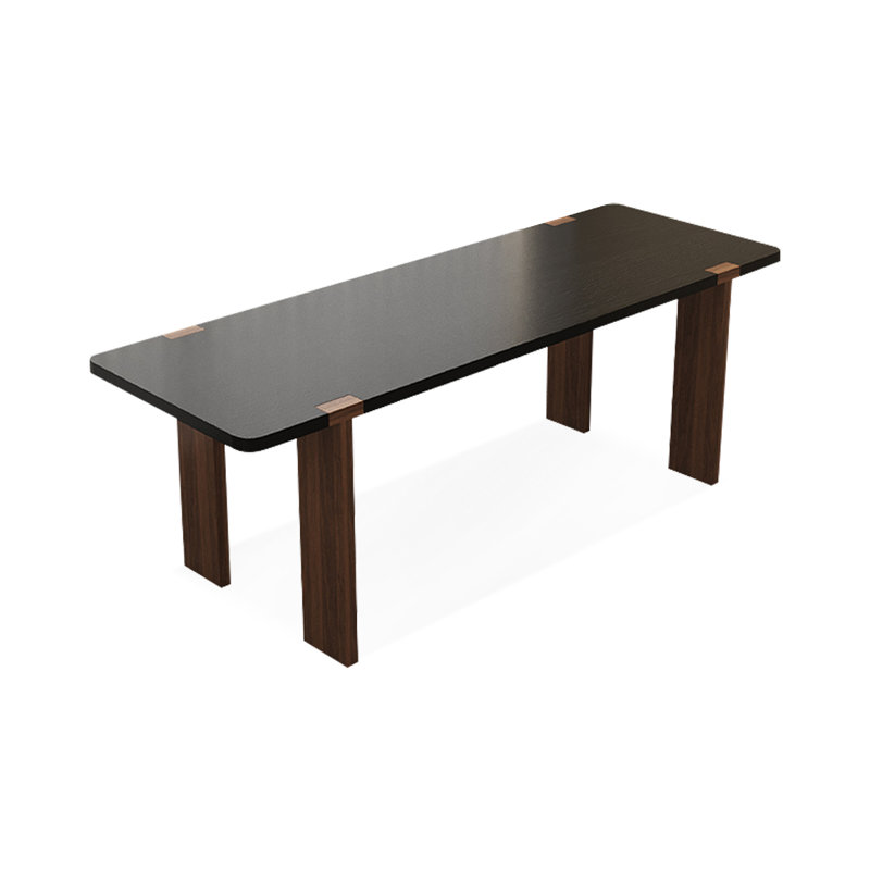 Black Rectangular Solid Wood desks, 29.53" H x 86.61" W x 23.62" D