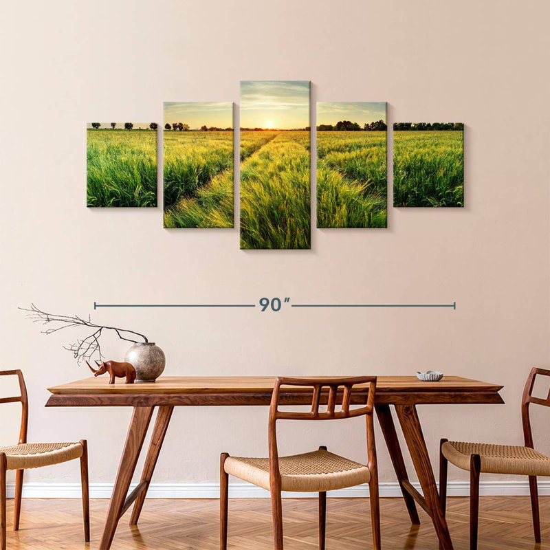 Wheat Field Before Dark, 42" H x 92" W