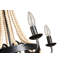 Lustre empire à 6 lumières de style bougie avec accents perlés Wibeke-1317573506