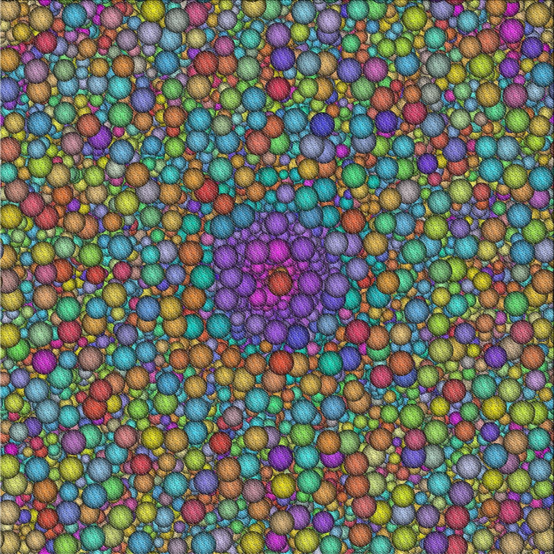 Vert à pois/Tapis décoratif bleu, Carré 6 pi