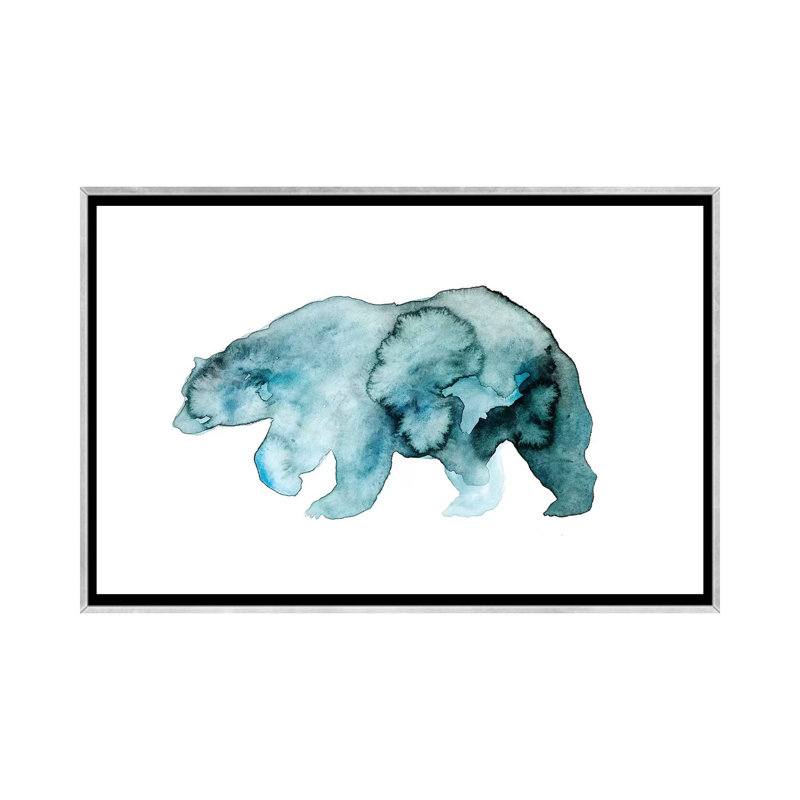 Art ezra, Toile avec cadre argenté, H 40 po x l 26 po x P 1,5 po