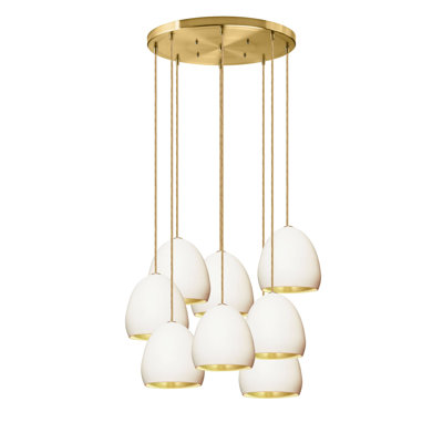 Leaf 8 - Light Porcelain Dimmable Chandelier
