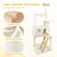 Wood Cat Tree With Large Condo Wood Ladder And Transparent Spacecraft 165Cm