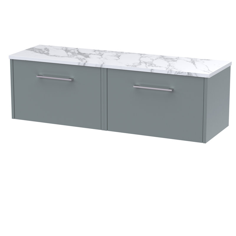 Juno 120.5cm Double Bathroom Vanity Base Only, Coastal Grey