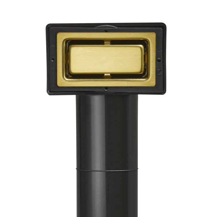 Rectangular Plate Overflow in Brushed Brass 55x30mm