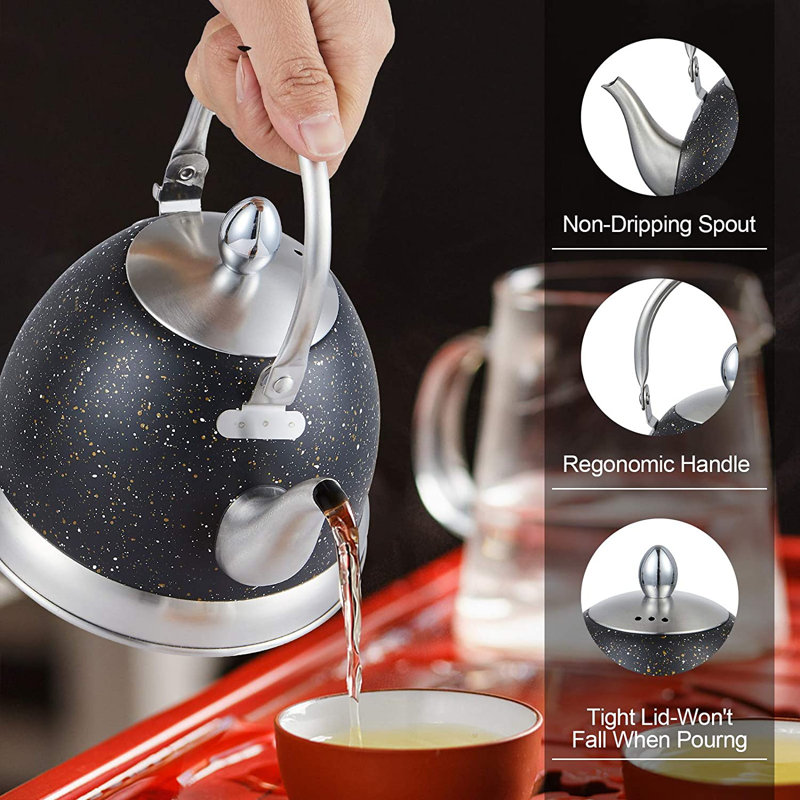 Creative Home Stainless Steel Stovetop Tea Kettle