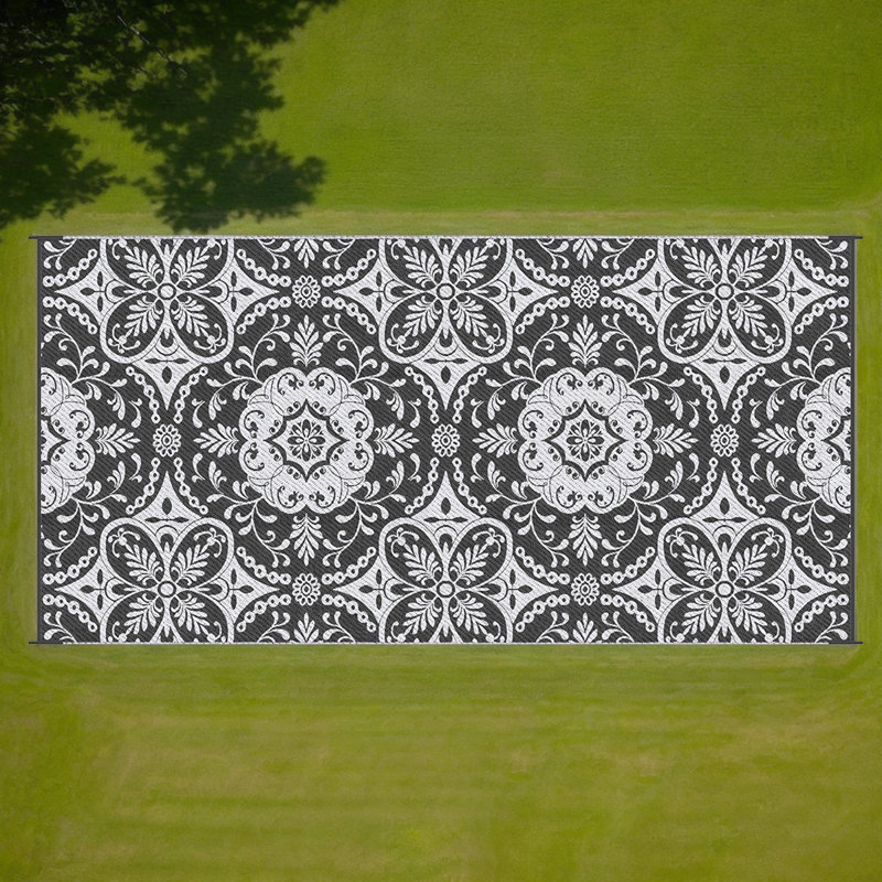 Reversible Waterproof Outdoor Rug - Portable RV Camping Mat With Carry Bag