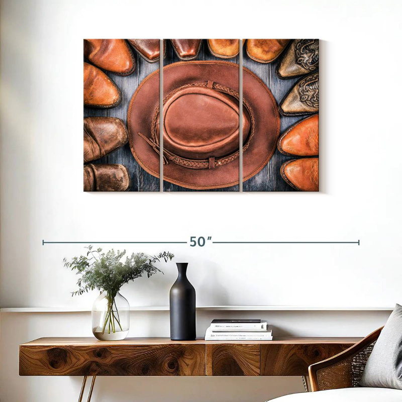 Lelar Cowboy Boots And Hat, 24" H x 38" W
