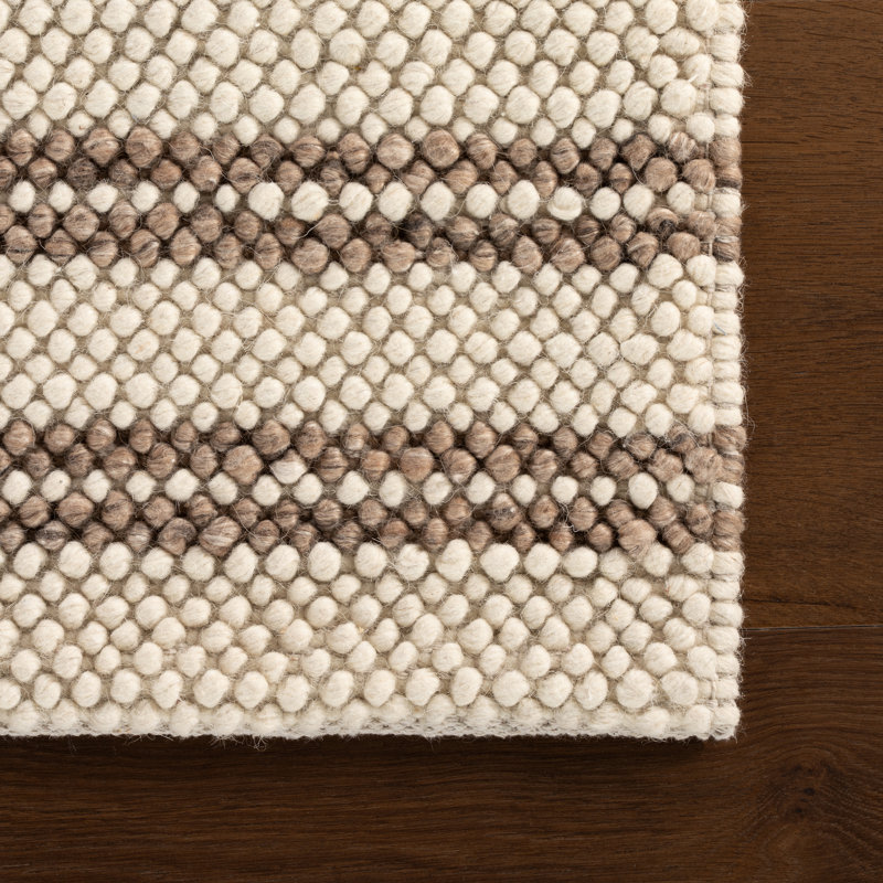 Venit Modern Striped Farmhouse Rug, Rectangle 5' x 8'