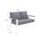 All-Weather Aluminum Patio Loveseat With Angled Backrest