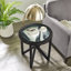 Table basse moderne simple en verre, table basse en verre trempé avec base solide et plateau en verre transparent-408289577