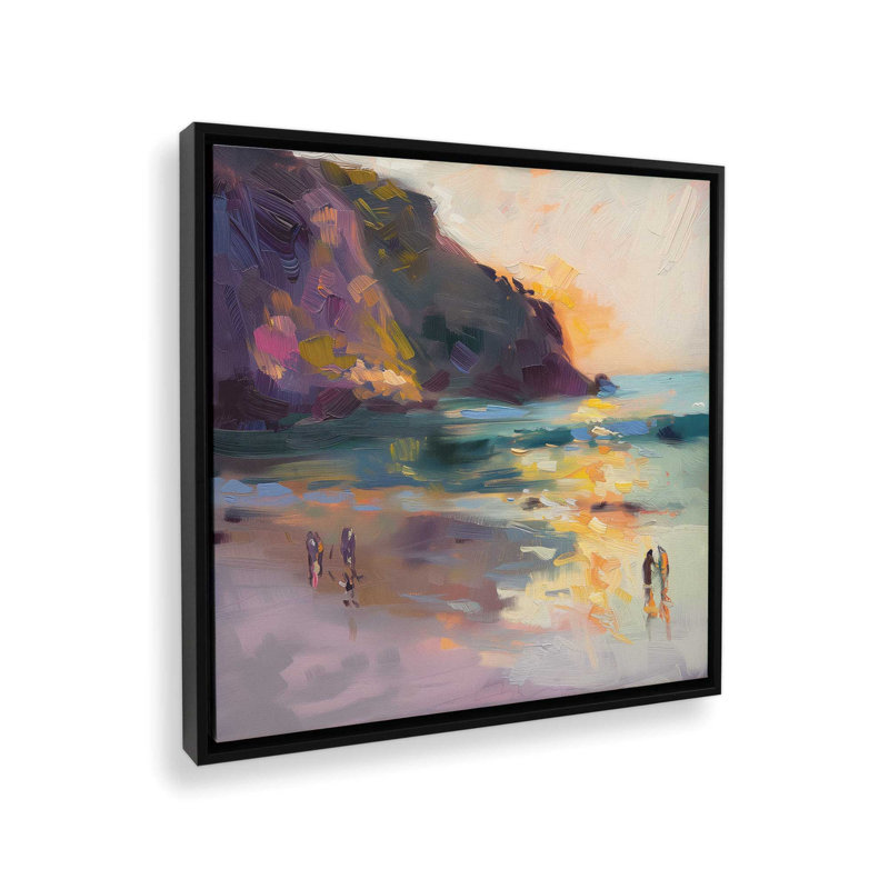 «Nocturne Sunset Soiree V1 (Square)», reproduction d'art encadrée sur toile par Azure Artisanal Studio