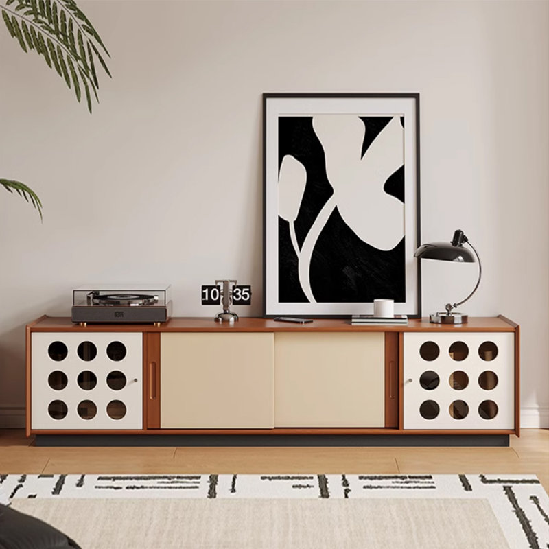 Creative design sense solid wood TV cabinet