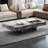 Modern rectangular marble coffee table living room-105843924