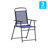 Aubreyana All-Weather Folding PVC-coated Polyester Patio Sling Chairs with Armrests-1075877816
