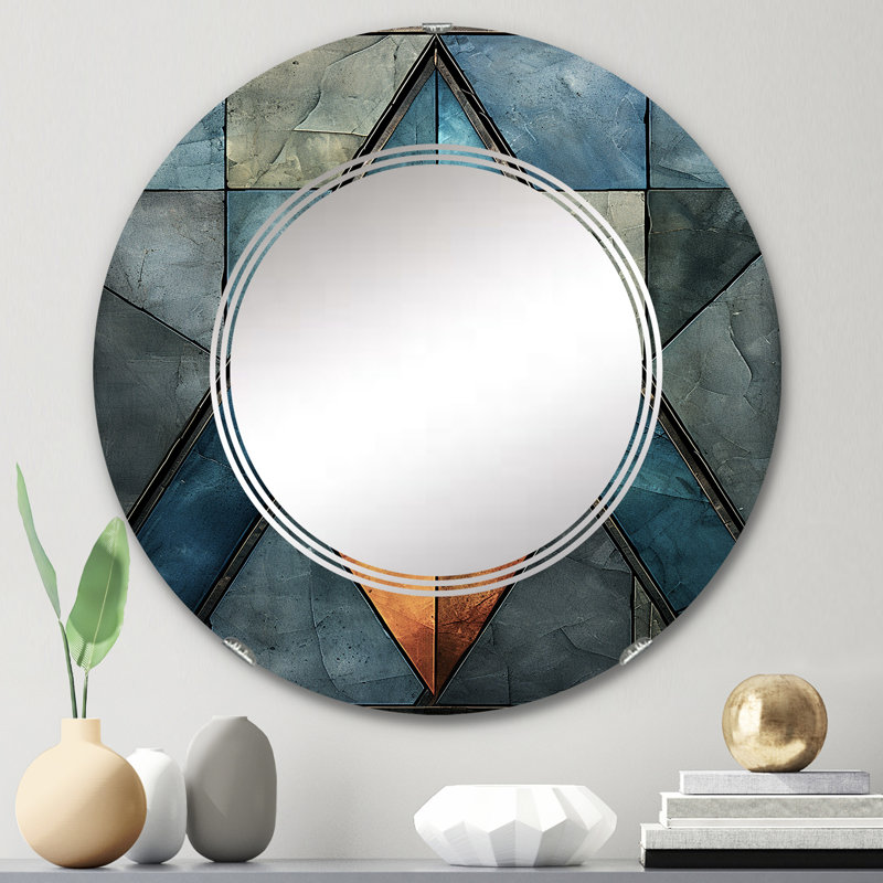 Maeline - Miroir mural moderne rond, 24 po x 24 po