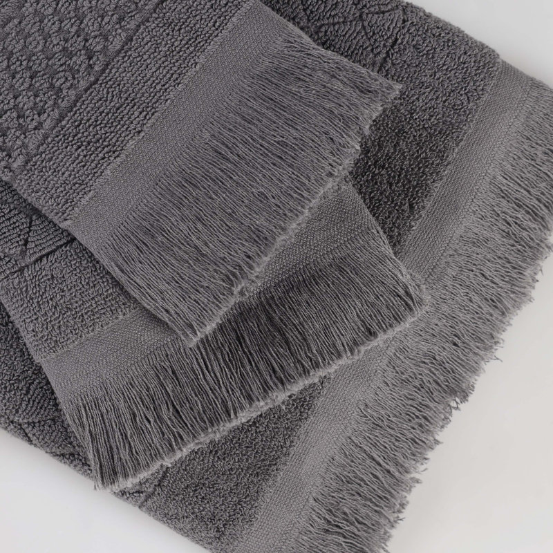 Serviette de bain Rolla, Gris, Draps de bain - paquet de 2