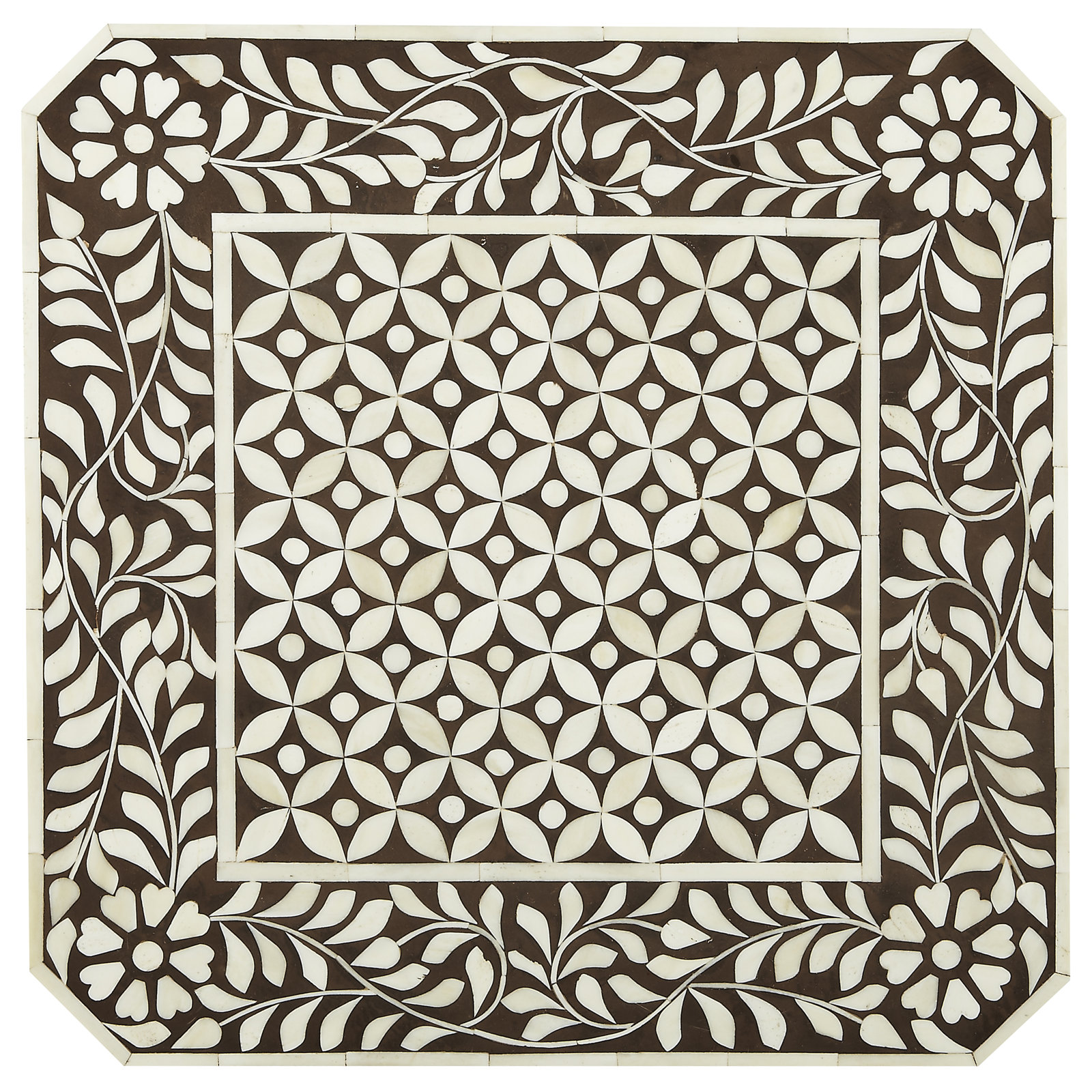 Ersa 18" Bone Inlay End Table