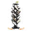 127cm H x 40cm W Metal Step Bookcase,16-Tier Tree Rotating Bookshelf, 360 Degree Spinning Standing Bookcase, Corner Bookcase with casters-553025162
