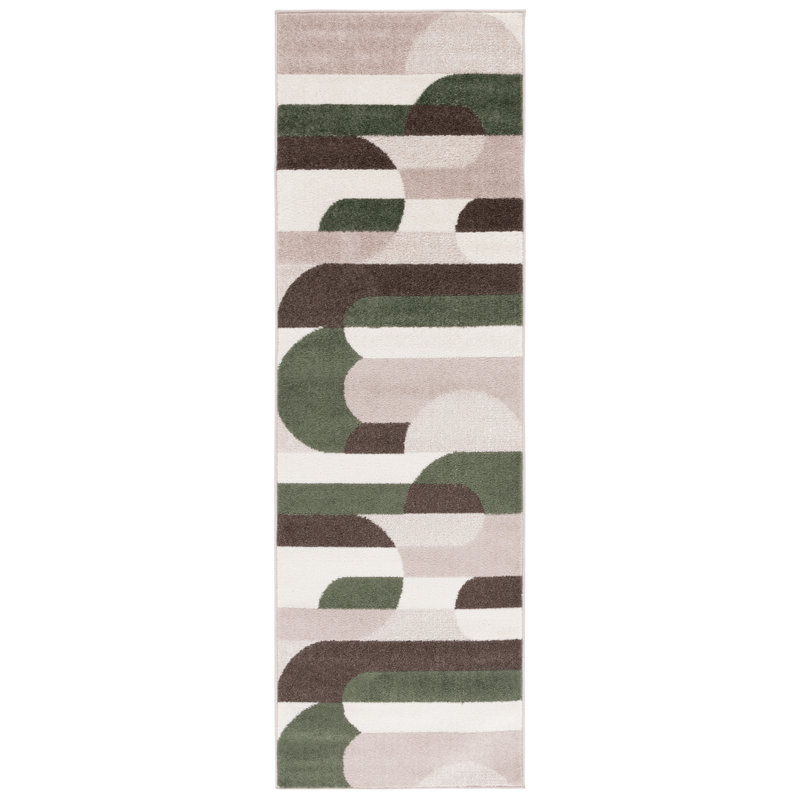 Trevorr Geometric Shapes Rug, Runner 2'1" x 8'
