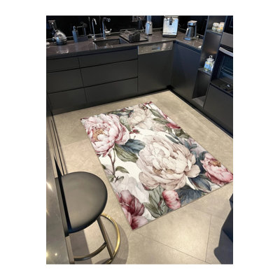 Powder Themed Flower Large Patterned Creative Modern Decorative Carpet