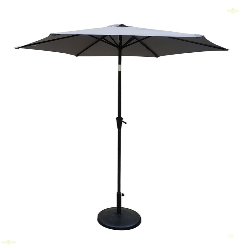 Parasol d'extérieur en aluminium 8,8 pieds, Gris