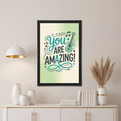 «You Are Amazing Music», guitare typographique