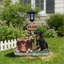 Statue de jardinière pour chien Rottweiler