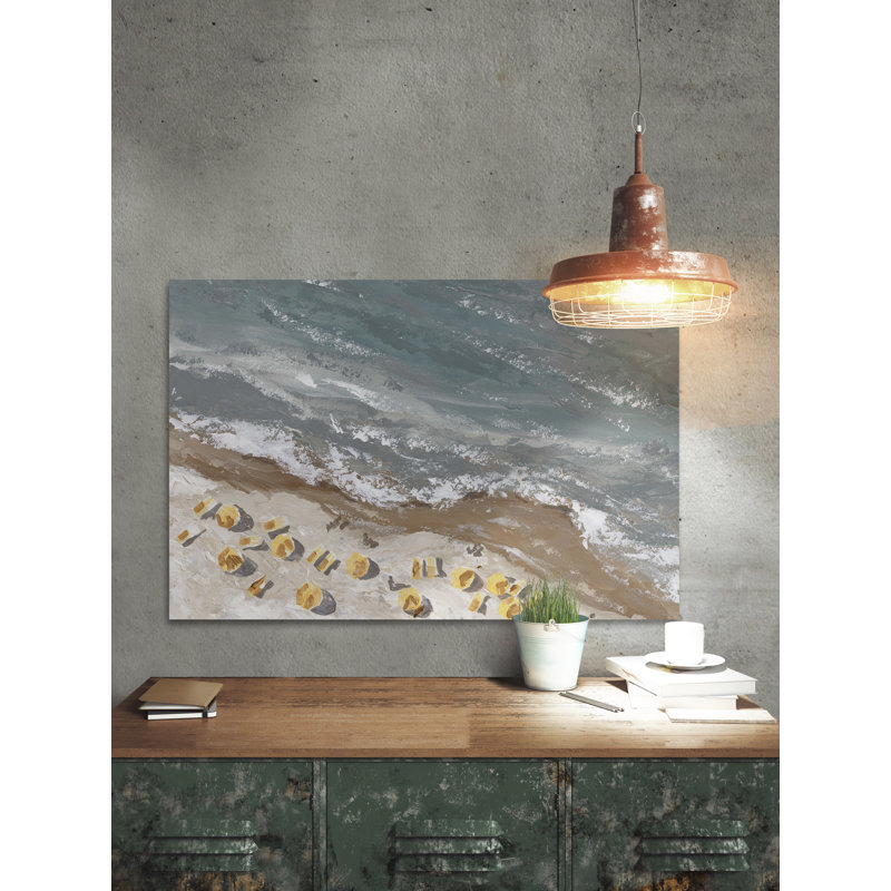 Curvy Coastline - Single Picture Frame Painting on Canvas, 101cm H x 152cm W x 3.81cm D