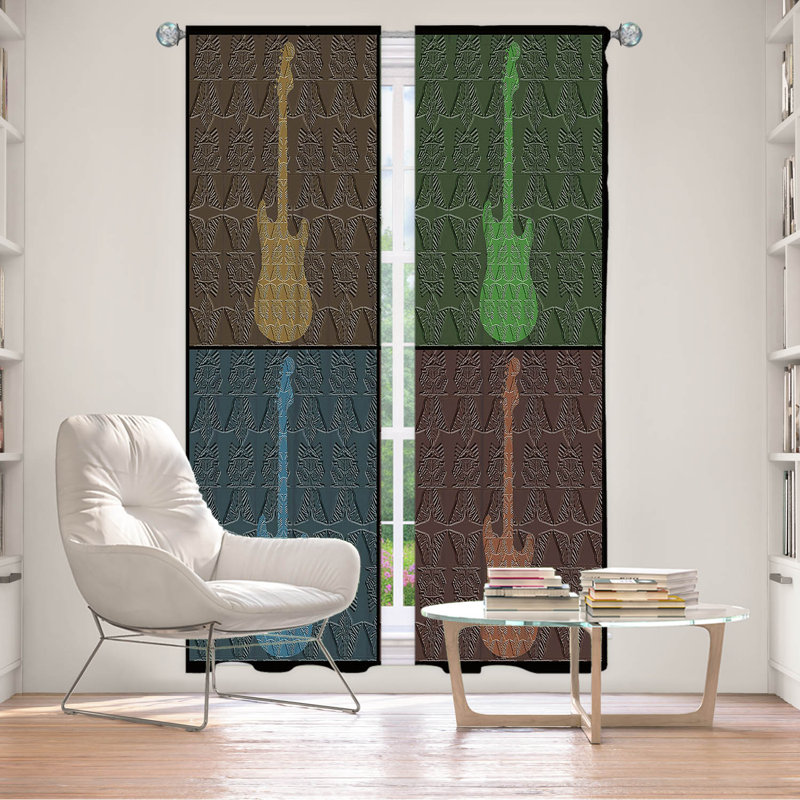 Paire de rideaux obscurcissant en polyester Vonholt, L 20 po x L 52 po