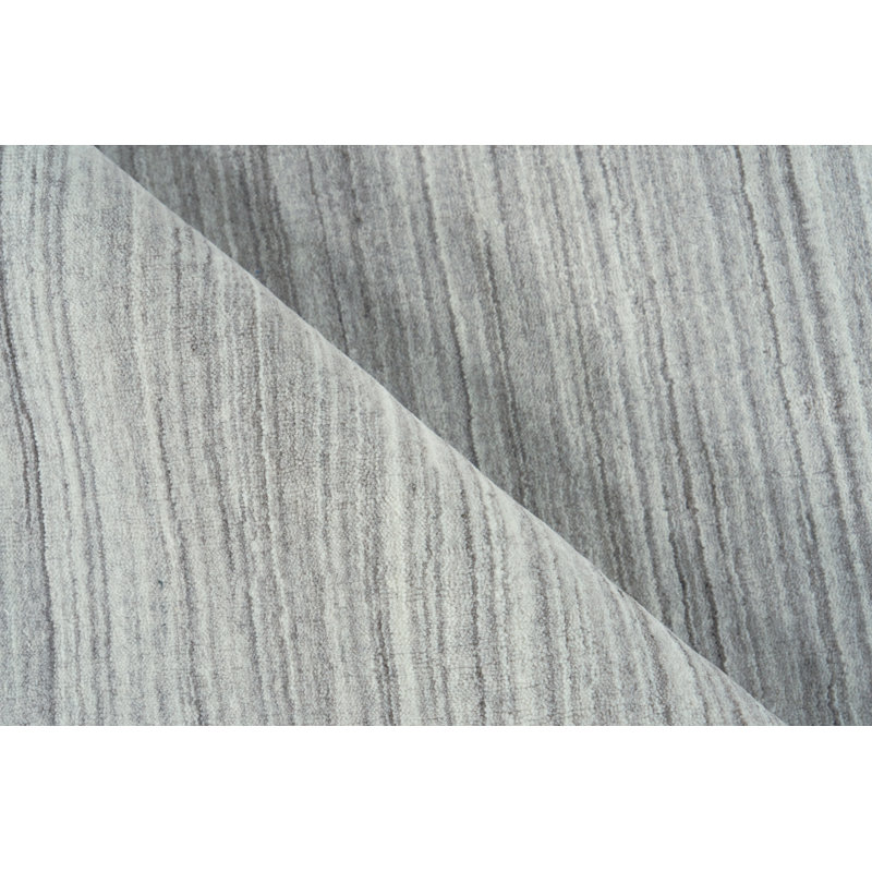 Serenity handloomed PET Beige/Brown Area Rug, Rectangle 9' x 12', Gray/Silver