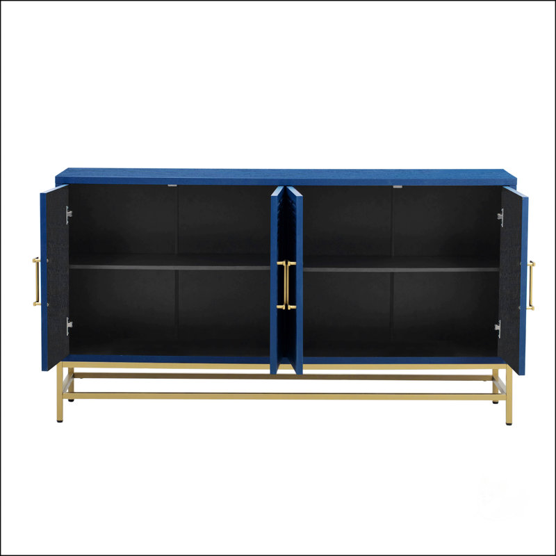 Buffet de style rétro avec tablettes réglables, Marine