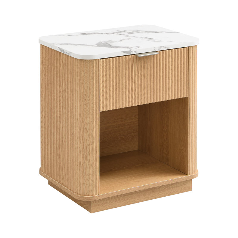 48cm W Bedside Table, Oak