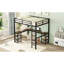 Lit mezzanine avec bureau et structure en métal - Garde-corps essentiels pour chambre à coucher noir