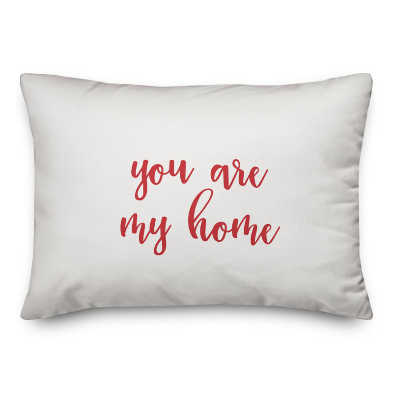  Coussin You Are My Home, Rouge / Blanc