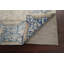 Tapis beige / bleu en laine noué à la main de conception unique des années 1950 de 8 pi 0 po x 10 pi 8 po Fraiture