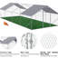 Spacieux poulailler en métal 26 x 10 x 6 pré-assemblé pour la volaille de basse-cour gardant un espace intérieur personnalisable pour la construction de 26 x 10 x 6 pi de poulets et de petits animaux domestiques sécurisés