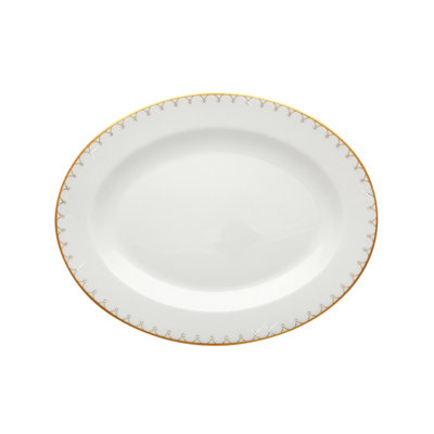 Plateau princesse or ovale