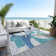 Machine Washable Indoor/Outdoor Cinead ACN1692 Teal Rug